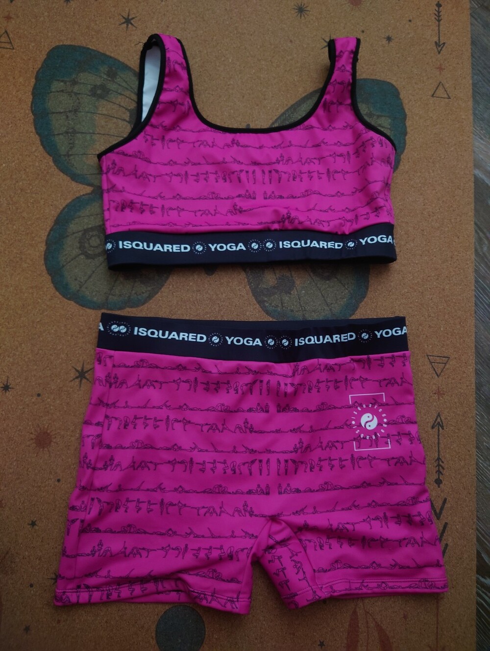 Super Cute Pink Hot Yoga Set! Sport Bra Size M Bottom Size M! Bikram Yoga Set 💗